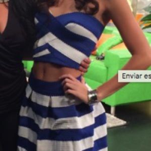 Blue and white two piece